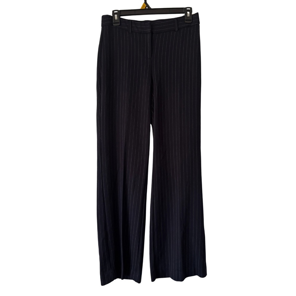 Amanda & Chelsea Black Pinstripe Wide-Leg Trousers